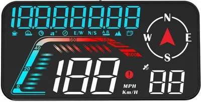Immagine prodotto di Indicatore automatico della velocità, display con indicazione di tempo e velocità, adatto a tutti i veicoli.
