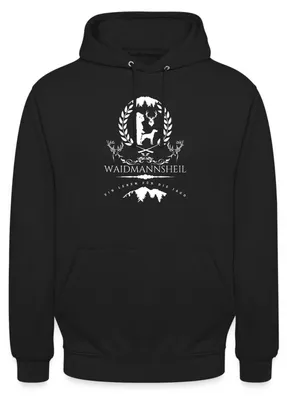 Produktbild von Spreadshirt Waidmannsheil | Ein Leben für die Jagd Uni Hoodie, M, Schwarz