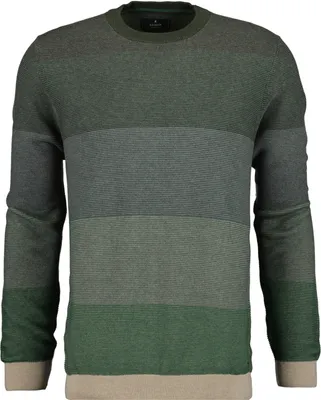 Ragman Pullover Strickpullover gestreift in grün