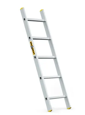 Produktbild von Drabest | Leiter - 5 Stufen, Tragfähigkeit 150kg - Alu Leiter, Dachleiter, Anlegeleiter, Anti-Rutsch-Füße