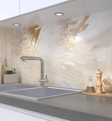 Produktbild von Küchenrückwand selbstklebend Abstrakte bemalte Wand Spritzschutz Folie 120 x 60cm