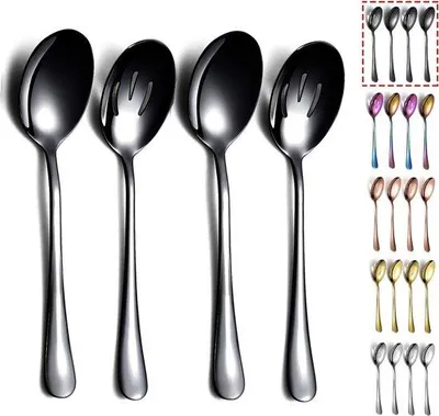 Produktbild von Famanu Servierlöffel Set - 4-teilig, Schwarz, Edelstahl