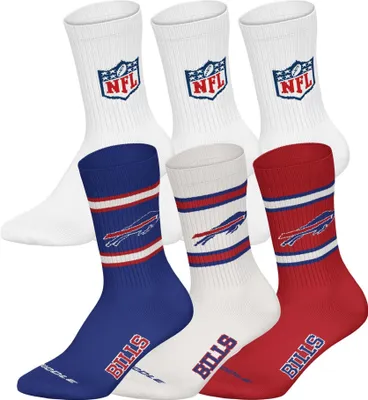 Produktbild von NFL Uni Socken, 6er Pack - NFL Teams, 6Pack Crew Socks, Football, Logo, Baumwollmischung Buffalo Bills/Weiß 39-42