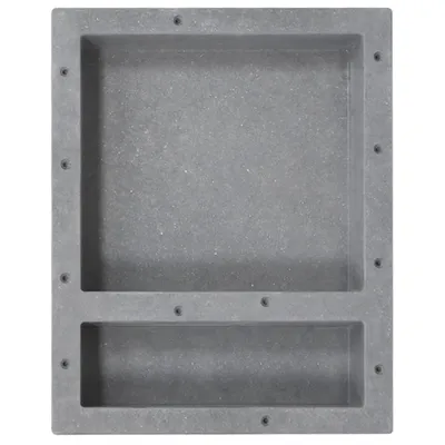 Immagine prodotto di Nicchia da Doccia con 2 Scomparti Grigio Opaco 41x51x10 cm
