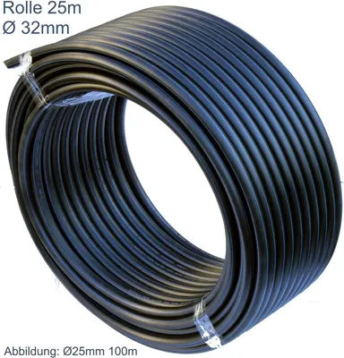 Produktbild von PE Rohr Ø32mm 25m Kaltwasserleitung Kunststoff Brauchwasser Wasser Leitung Rohre