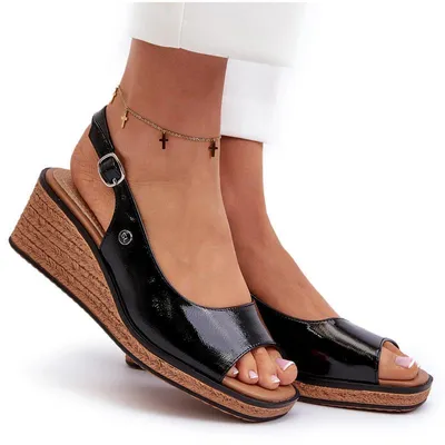 Produktbild von Damen Keilsandaletten Sergio Leone SK301 Schwarz 37