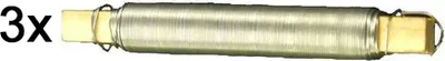 Produktbild von Novatool 3x Wickeldraht I verzinkt I 0,65 mm I Draht I Metalldraht Gartendraht Blumendraht Bindedraht Biegedraht Pflanzendraht rostfrei Dekoband Dekodraht