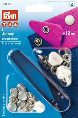 Zdjęcie produktu dla Prym 390117, Zapięcie na nit, Metal, Plastik, Perłowy, 1,2 cm, 6 szt.