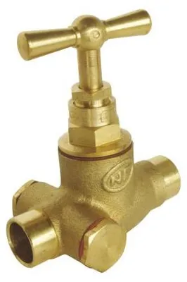 Produktbild von SOMATHERM FOR YOU – Absperrventil mit Entlüftung – Zuverlässig und langlebig – Zum Anschweißen an 12-mm-Kupferrohre – Gehäuse aus Messing – ACS