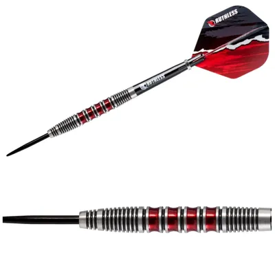 Produktbild von Ruthless | Red Falcon | Steeldarts | 90% Tungsten | 24g | Design Rot | Dartpfeile Set