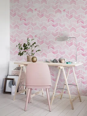 Produktbild von Coloray Fototapete 104x70 cm Latextapete Magicstick - Chevron Geometrisches Pastell für
