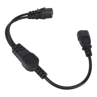 Imagen del producto de Cable de alimentación C14 a 2 C13, divisor en forma de Y C14 a 2 C13, divisor en forma de Y para alimentación C14 a doble C13, adaptador de alimentación C14 a 2 C13, cable extensor de alimentación C14 a 2 C13, divisor en forma de Y para servidor UPS