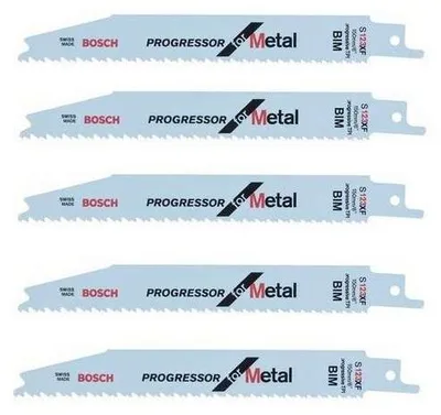 Image de Lot de 5 lames de scie sabre S 123 XF BOSCH 2608654402 pour métal