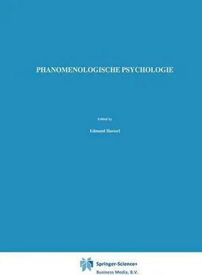 Produktbild von Phänomenologische Psychologie