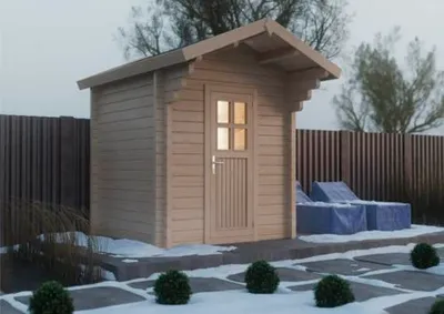 Produktbild von Saunahaus RoRo ABN KES1 ohne Ofen und Fenster mit Holztüre und Isolierglas wärmegedämmt