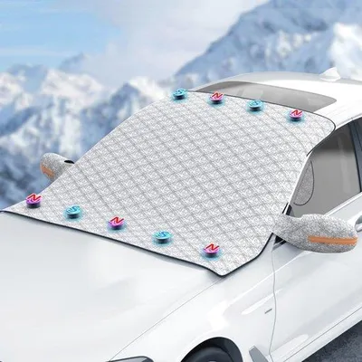 Produktbild von Famanu Autovorratschutz für die Windschutzscheibe – Magnetische Sonnen- und Frostschutzabdeckung