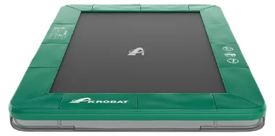 Productafbeelding van Rechthoekige inground trampoline 305x183 cm Akrobat Orbit groen