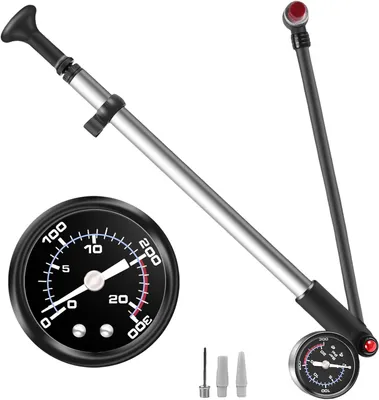 Produktbild von Hochdruckdämpferpumpe 300 PSI, Multifunktionale Mini-Gabelpumpe mit Manometer, für MTB