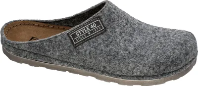 Produktbild von Fischer Herren Pantoffel Lederfußbett Hausschuh Filz 646972, Größe:43 EU, Farbe:Grau
