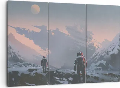 Produktbild von Bild auf Leinwand - Leinwandbild - Kosmos Planet - 105x70cm - Wand Bild - Wanddeko - Wandbilder - Leinwanddruck - Bilder - Kunstdruck - Wanddekoration - Leinwand bilder - Wandkunst - CE105x70-3906