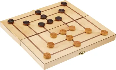 Produktbild von Philos strategisches Brettspiel Windmühle - klappbares Holzspiel