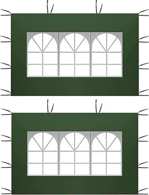 Obrázek produktu pro Vodotěsné zelené boční stěny z PVC o rozměrech 2 x 3 m pro párty stan