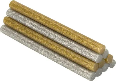 Produktbild von Klebestangen Dekoration und Hobby ø8x120mm Gold- und Silberglitter 20430208 Salki