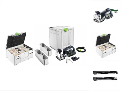Image de Fraiseuse à chevilles Festool DOMINO XL DF 700 EQ-Plus 720 W (576426) + assortiment de 128 chevilles (576792)
