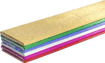Produktbild von Clairefontaine Metall-Krepppapier Pack. 6 Bogen gefaltet 2,50x0,50m Sort.911199C