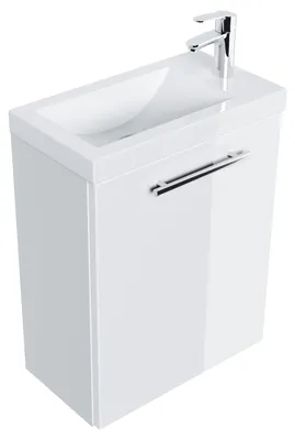 Productafbeelding van Wastafelkast met glanzende witte MDF-fronten