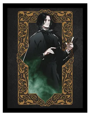 Produktbild von Harry Potter: Wizard Dynasty - Illustriert Eingerahmter Druck, Severus Snape PM13894 (40 cm x 30 cm) (Rauch-Grau), KI-generiertes Bild