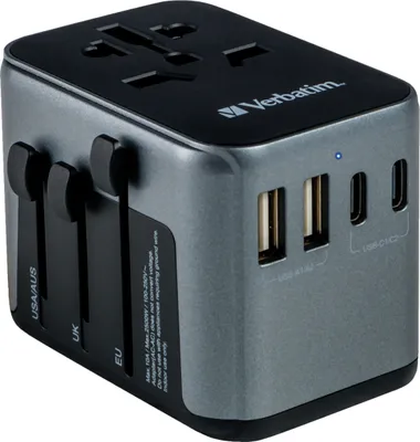 Produktbild von Verbatim Uni.Travel Adapt.UTA-03 USB-C 30W 2xUSB-C 2xUSB-A  49545