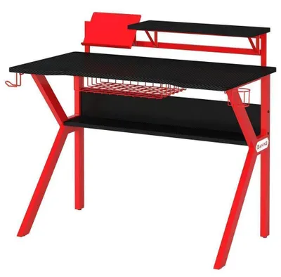 Produktbild von Gaming Computertisch Gamer Tisch Racing Carbon Optik Schwarz/Rot GT-006/8394
