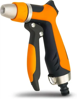 Immagine prodotto di Irrigatore per giardino in alluminio, con getto regolabile, dotato di attacco per tubo da giardino, ideale per l'irrigazione del giardino