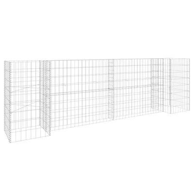 Image de Jardinière à gabion en H Fil d'acier 260x40x80 cm