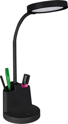 Produktbild von Strühm 03824 LED-Schreibtischlampe 'LABOR LED BLACK' dimmbar, mit Schalter, SMD LED, Neutralweiß, 520 lm