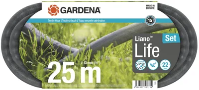 Produktbild von Gartenschlauch Textilschlauch Wasserschlauch - 1/2 Zoll - 25 m - Flexibel und knickfrei - Witterungsbeständig