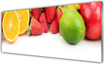 Produktbild von Küchenrückwand aus Glas 125x50cm Spritzschutz Früchte Küche