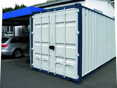 Produktbild von Containerschloss Set mit Hochsicherheitsüberfalle und Vorhängeschloss - Schwarz/Gelb