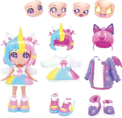 Image de Coffret de poupées anime, Licorne/Chauve-souris, 14 cm, 32 modèles