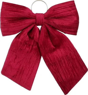 Produktbild von Mica Decorations Deko-Schleife Bordeaux 32x40x3 cm – große wiederverwendbare Weihnachtsschleife für Tür, Baum & Geschenke