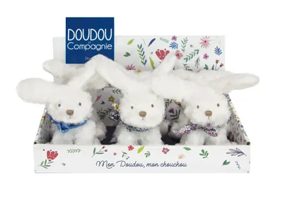 Obrázok produktu pre Doudou Plyšový králik so šatkou 12 cm