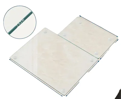 Obrázek produktu pro Krájecí prkénko, tvrzené sklo, protiskluzový design, průhledné