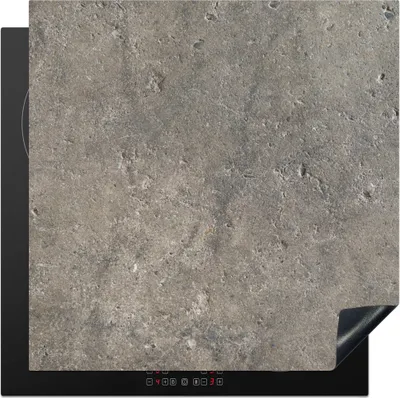 Produktbild von KitchenYeah© Herdabdeckplatte Wand - Beton - Grau , 78x78cm, Küche Deko, Glaskeramikkochfeld Herdabdeckung, Abdeckplatte fùr Kochfeld