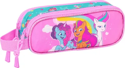 Image de Trousse double multi-usages My Little Pony Magic rose turquoise 21 x 8 x 6 cm