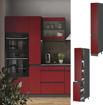 Produktbild von Apothekerschrank Vicco R-Line Rot 30 cm J-Shape, Model 39782