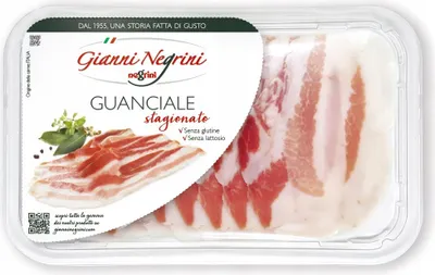 Produktbild von Guanciale Stagionato in Scheiben 80g - Gianni Negrini