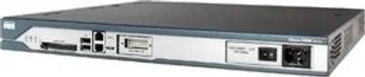 Produktbild von Cisco 2811, 10, 100 Mbit/Sek, 10/100Base-T(X), Ethernet (RJ-45), IOS, 128-bit AES, 192-bit AES, 256-bit AES, 3DES, DES, 1U