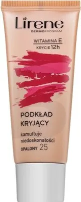 Produktbild von Lirene Vitamin E High-Coverage Liquid Foundation 25 Tanned Make-up – Fluid für Unregelmäßigkeiten der Haut 30 ml