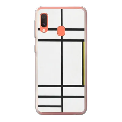 Produktbild von MuchoWow® Handyhülle Schutzhülle Hülle für Samsung Galaxy A20e Komposition in Weiß, Rot und Gelb - Piet Mondrian Silikon Softcase Handy Hülle - Abdeckung